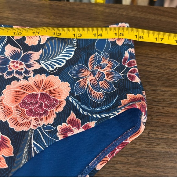 💕 time and tru Floral High-Waisted Bikini Bottoms L NWOT - Picture 5 of 8